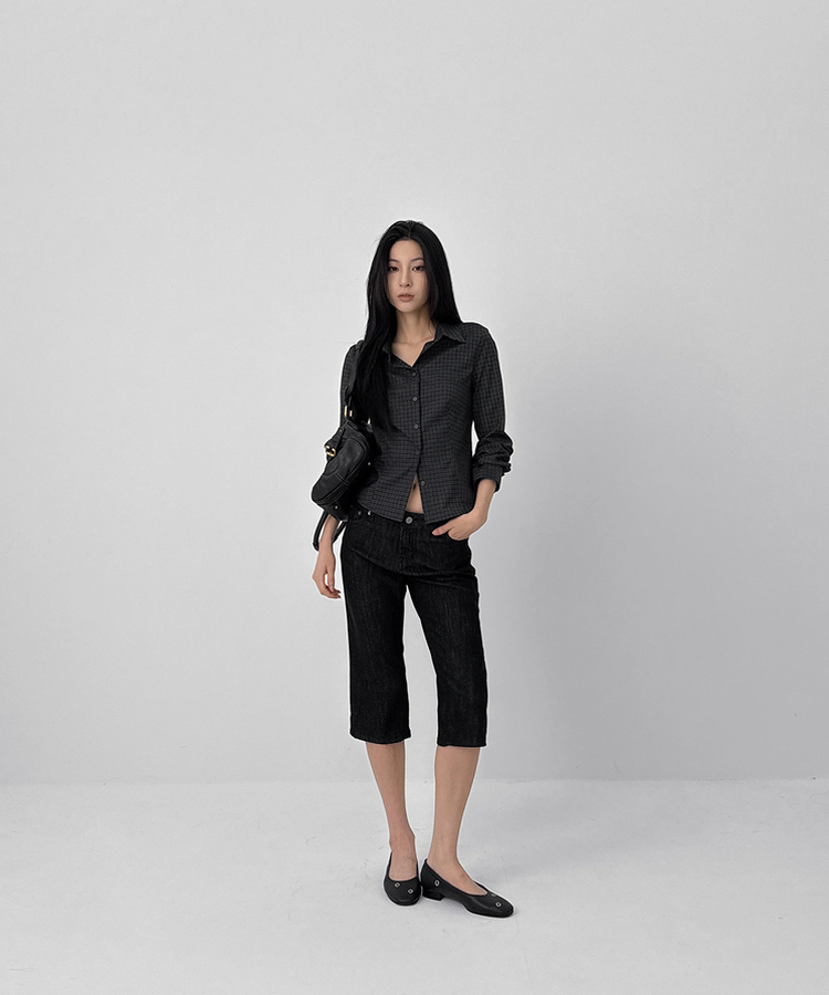 チェックシャツ CHARCOAL