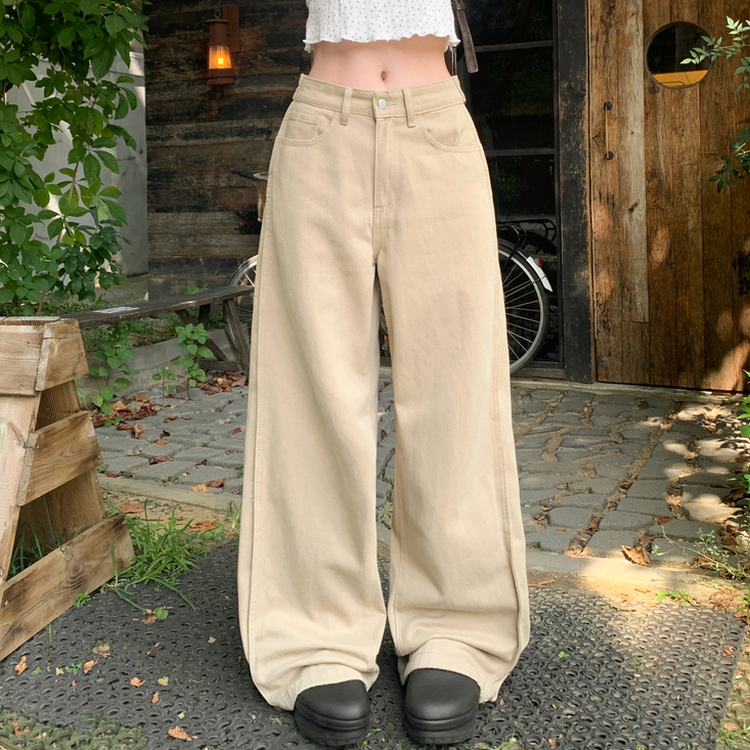 【丈別】スナップスリットジョガーワイドパンツ BEIGE