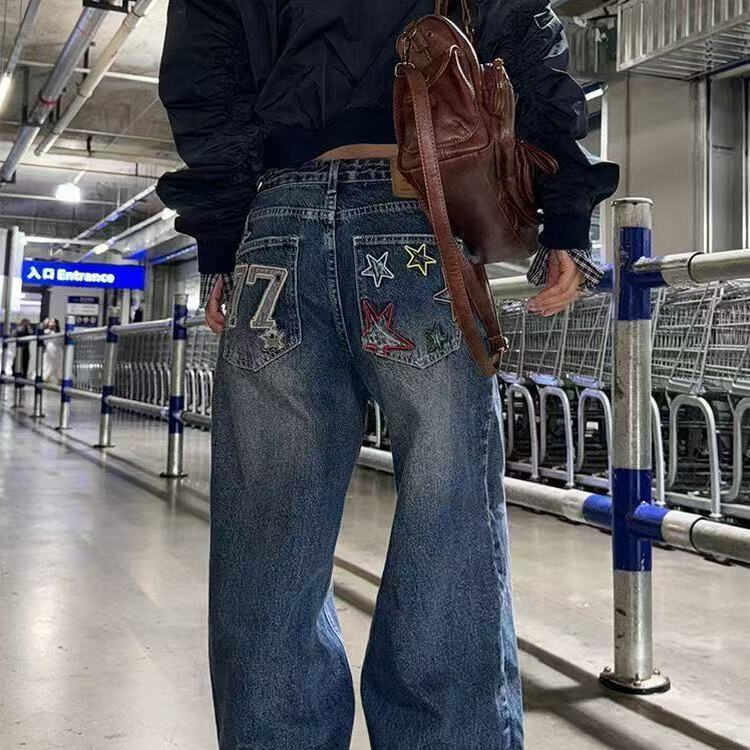 SW　starteam ストレートデニム 刺繍　36インチ　ネイビー SW starteam ストレートデニム 刺繍 36インチ ネイビー SW様専用