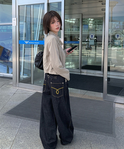 ミリタリーセミクロップジャケット KHAKI