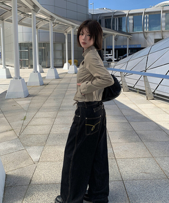 ミリタリーセミクロップジャケット KHAKI