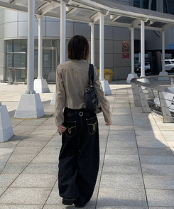 ミリタリーセミクロップジャケット KHAKI