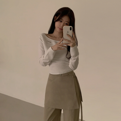 オフショルダーニット(5color) IVORY