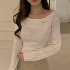 オフショルダーニット(5color) IVORY