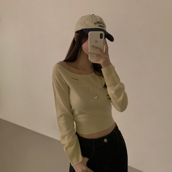 オフショルダーニット(5color) YELLOW