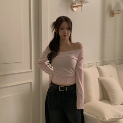 オフショルダーニット(5color) PINK