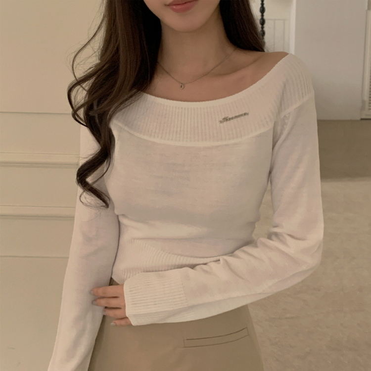 オフショルダーニット(5color) IVORY