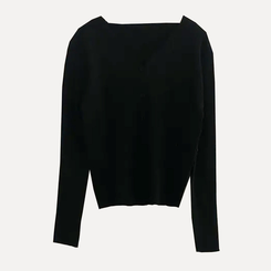 몰리 버튼 골지 랩 니트가디건