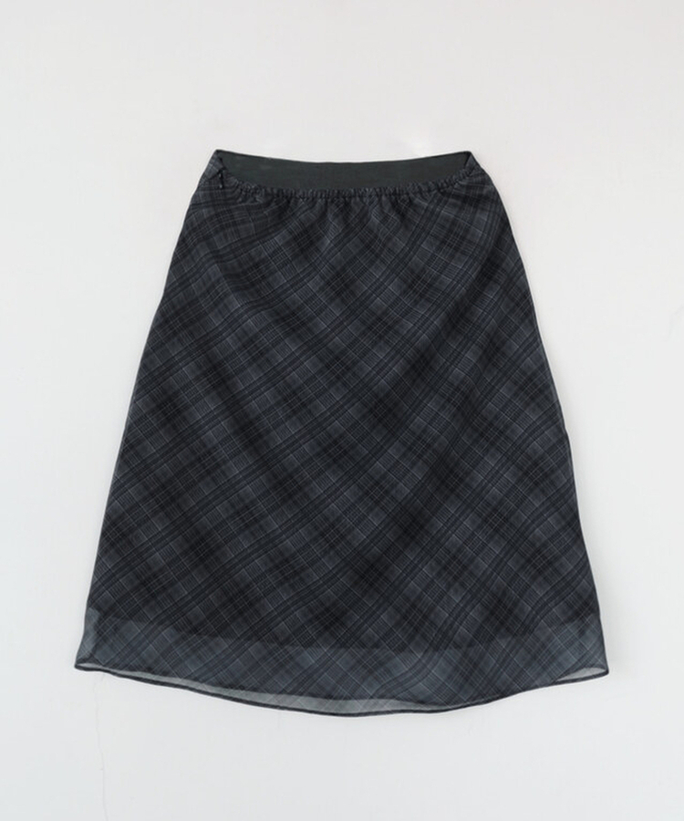 チェックミディスカート