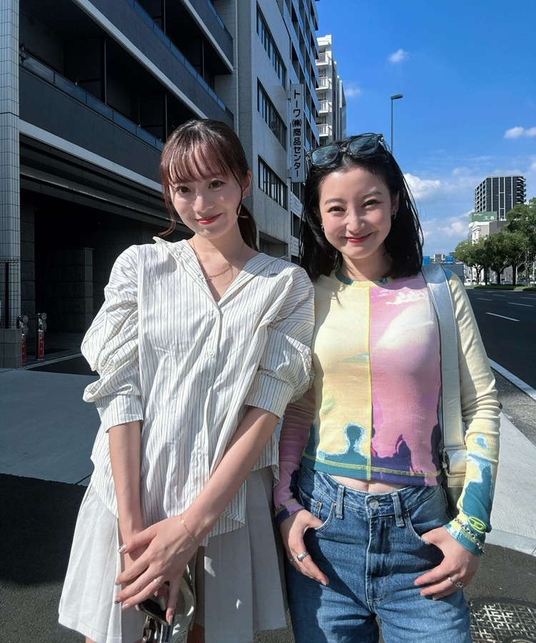 투웨이 스트라이프 셔츠 크림베이지