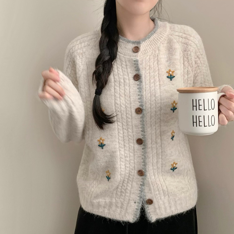 nm-771) LAD MUSICIAN ハイゲージフラワー ニットカーディガン 50%OFF】LAD MUSICIAN ラッドミュージシャン 3D KNIT BARDIGAN