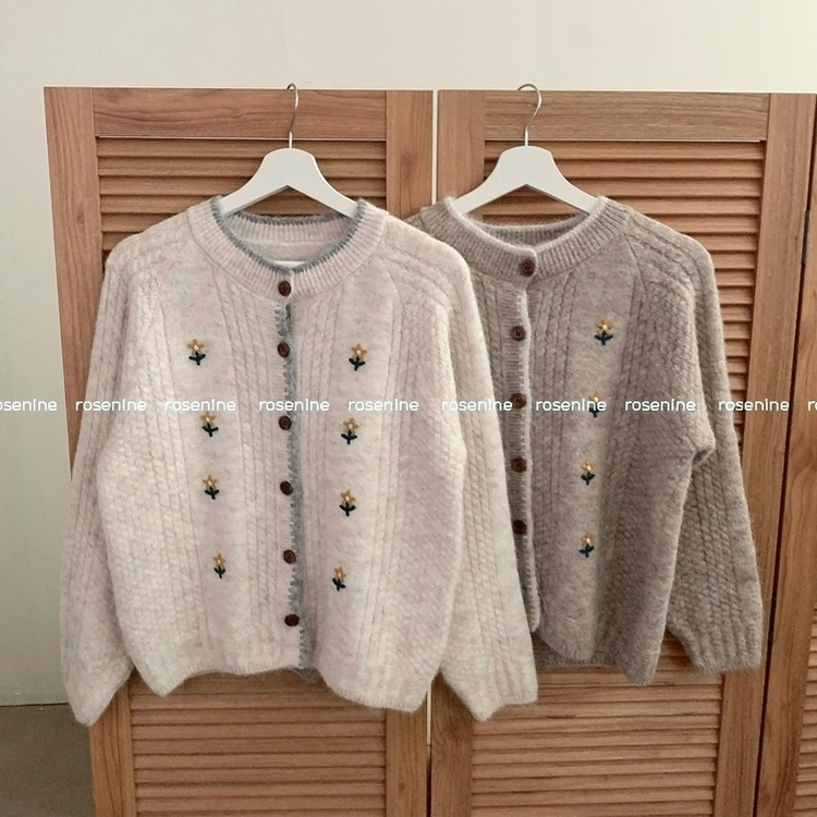 nm-771) LAD MUSICIAN ハイゲージフラワー ニットカーディガン LAD MUSICIAN - Cardigan | fakejam