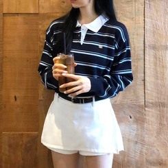 ペンダントストライプTシャツ DARK BLUE