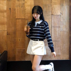 ペンダントストライプTシャツ DARK BLUE