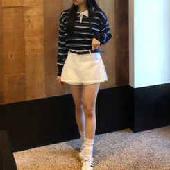 ペンダントストライプTシャツ DARK BLUE