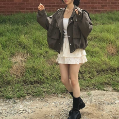 ティアードミニスカートパンツ IVORY