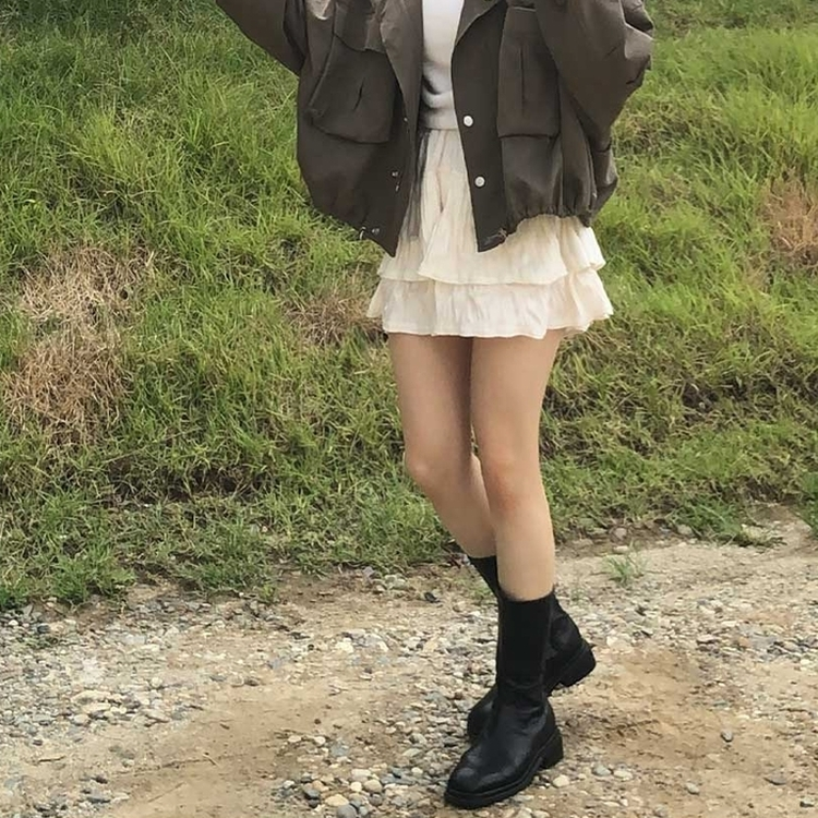 ティアードミニスカートパンツ IVORY