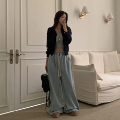 【丈別】バンディングデニムパンツ LIGHT DENIM