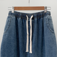 【丈別】バンディングデニムパンツ