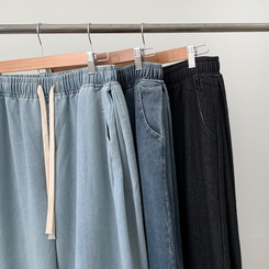 【丈別】バンディングデニムパンツ