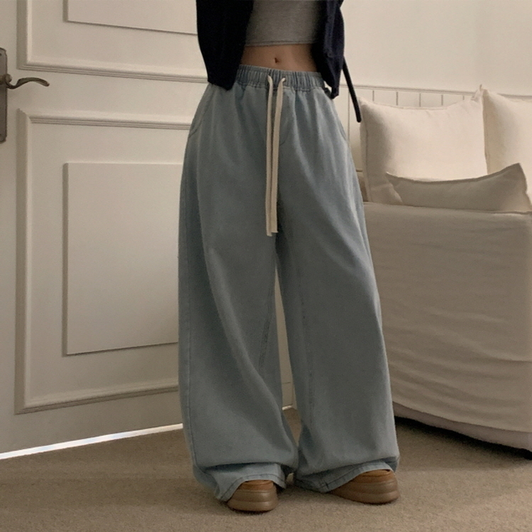 【丈別】バンディングデニムパンツ LIGHT DENIM