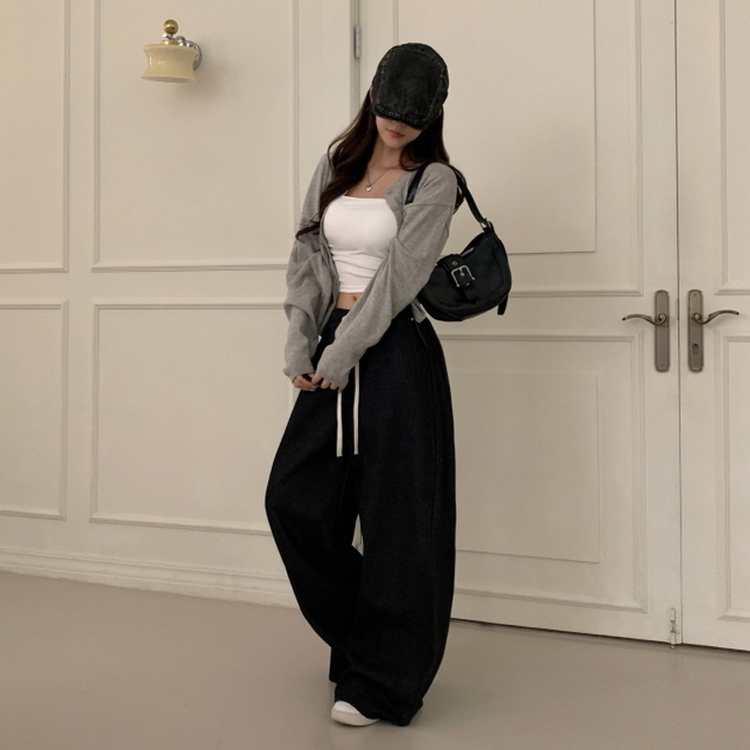 【丈別】バンディングデニムパンツ BLACK