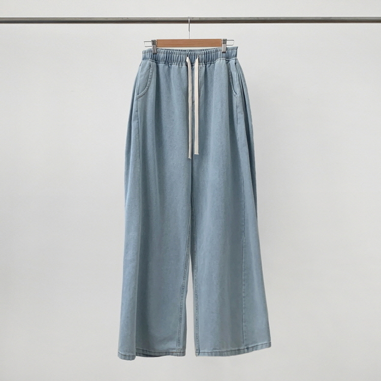 【丈別】バンディングデニムパンツ