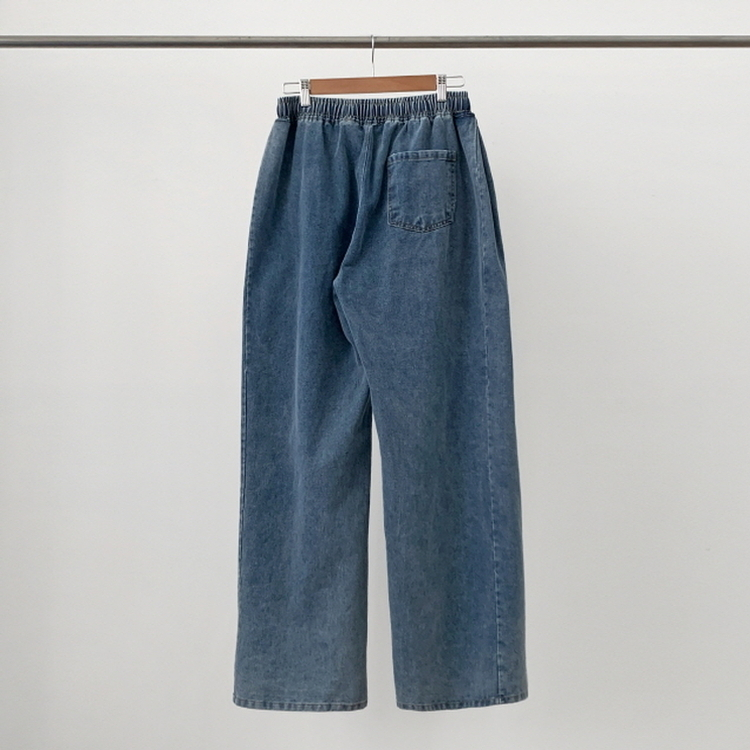 【丈別】バンディングデニムパンツ