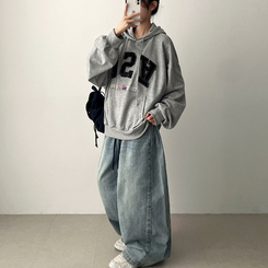 【丈別】]サイドピンタックスナップデニムワイドパンツ(6color) LIGHT DENIM