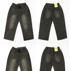 【丈別】]サイドピンタックスナップデニムワイドパンツ(6color)