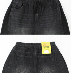 【丈別】]サイドピンタックスナップデニムワイドパンツ(6color)