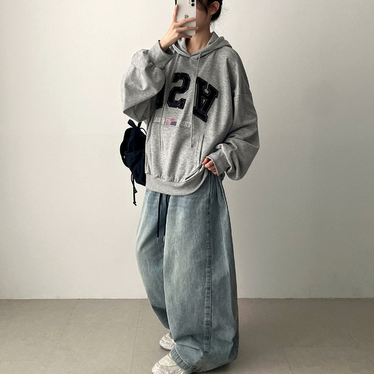 【丈別】]サイドピンタックスナップデニムワイドパンツ(6color) LIGHT DENIM