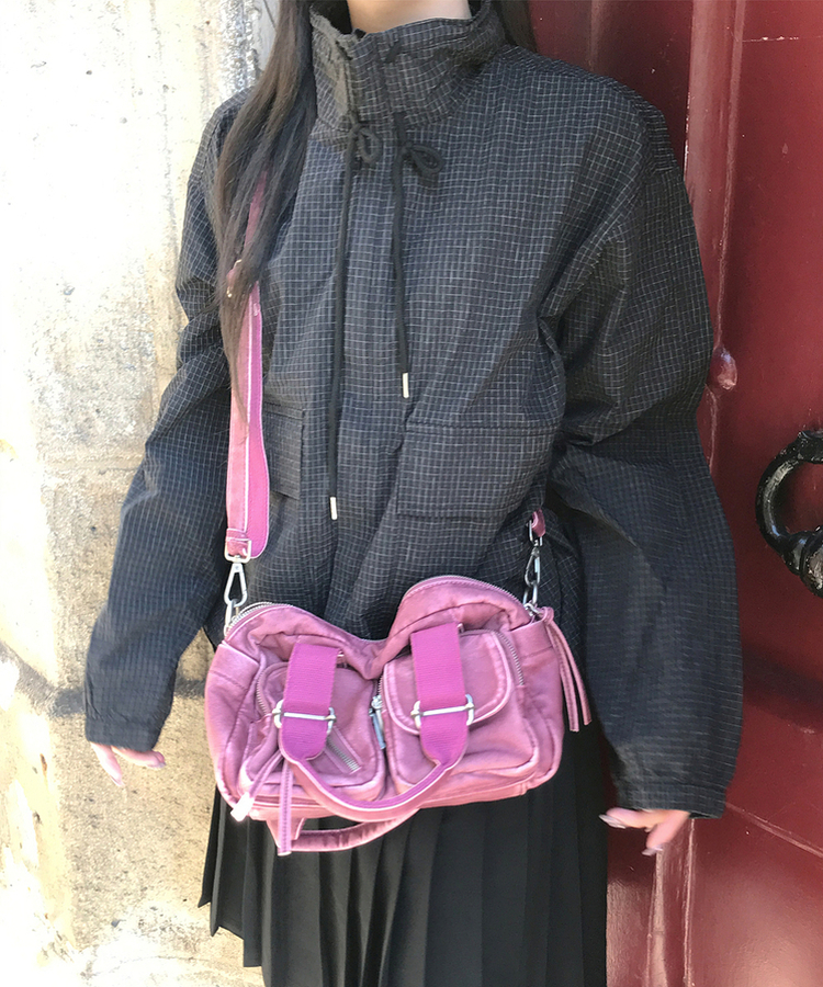 루체 체크 바람막이 자켓