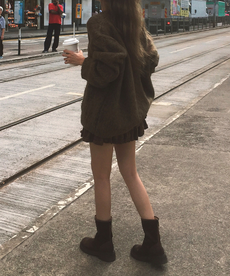 포레스트 오버 루즈 가디건 브라운