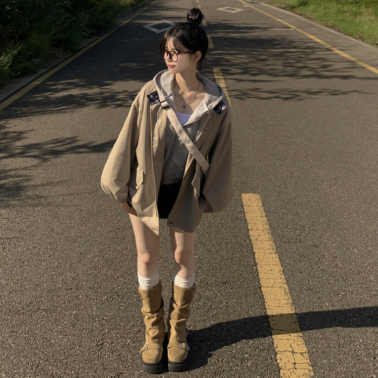 オーバーフィットジャケットジャンパー BEIGE