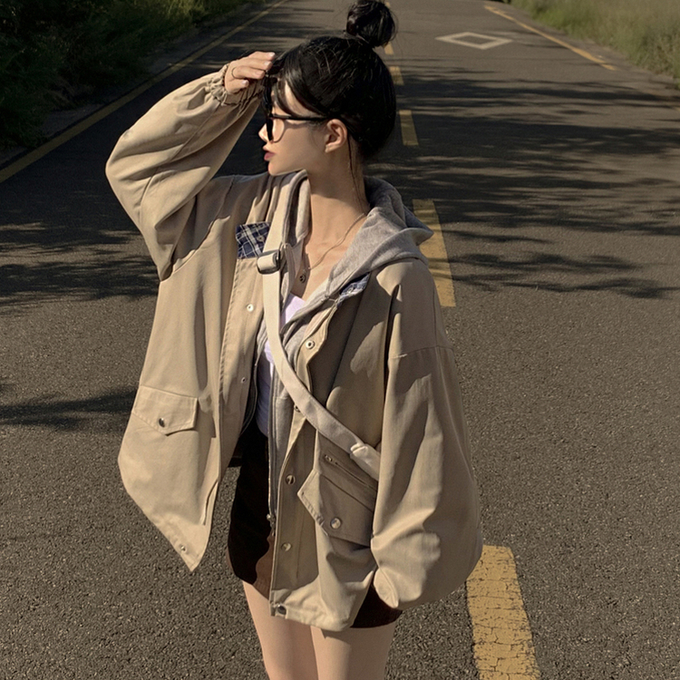 オーバーフィットジャケットジャンパー BEIGE