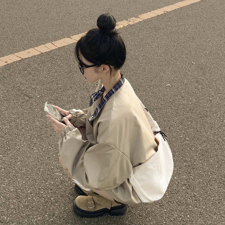 オーバーフィットジャケットジャンパー BEIGE