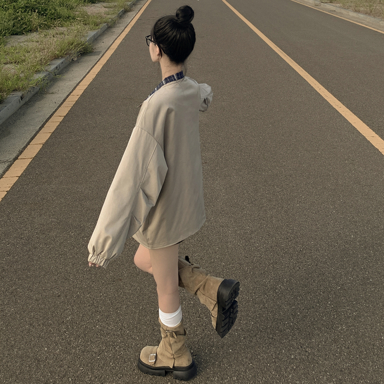 オーバーフィットジャケットジャンパー BEIGE