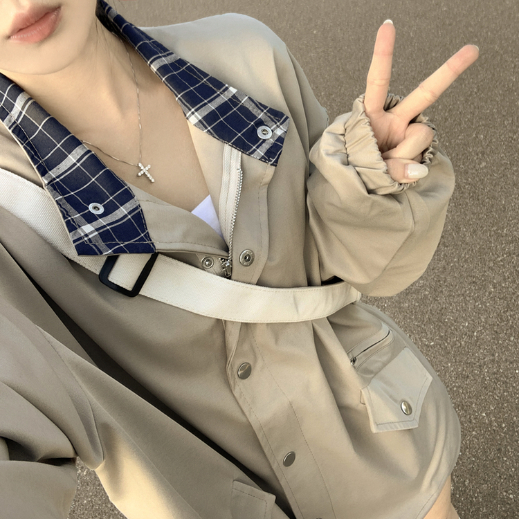 オーバーフィットジャケットジャンパー BEIGE