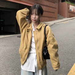 スエードルーズカラージャケット BEIGE