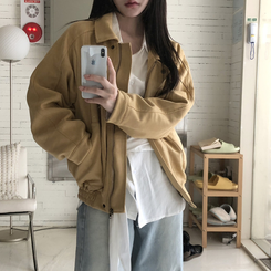 スエードルーズカラージャケット BEIGE