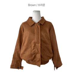 スエードルーズカラージャケット