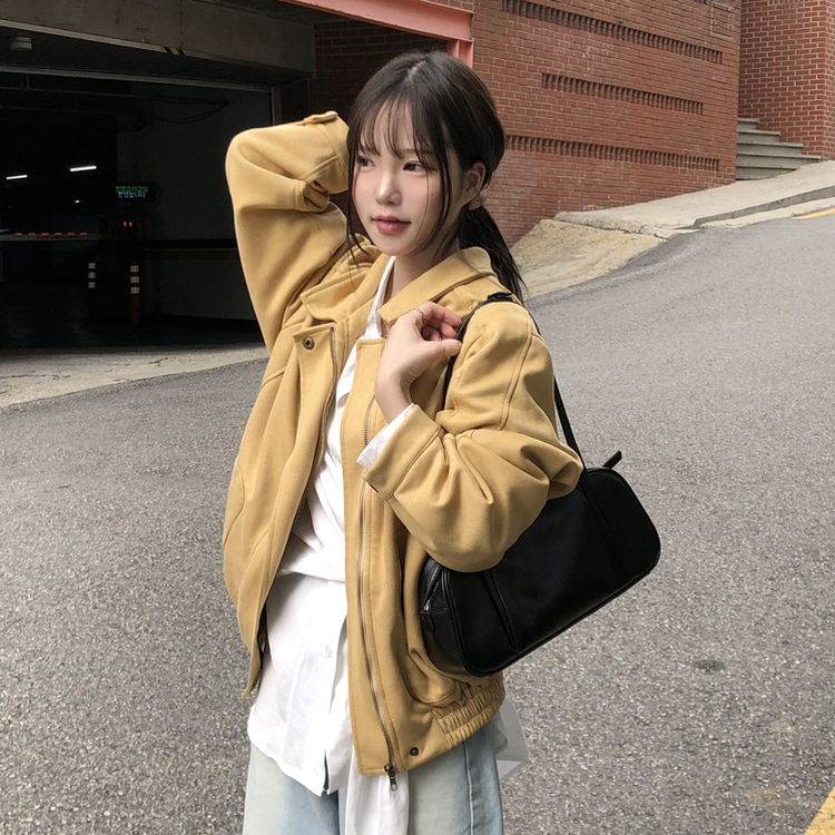 スエードルーズカラージャケット BEIGE