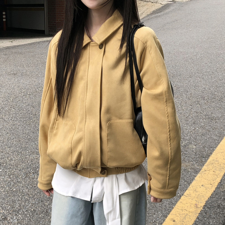 スエードルーズカラージャケット BEIGE