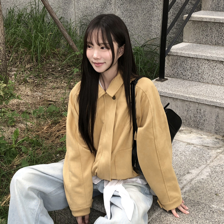 スエードルーズカラージャケット BEIGE