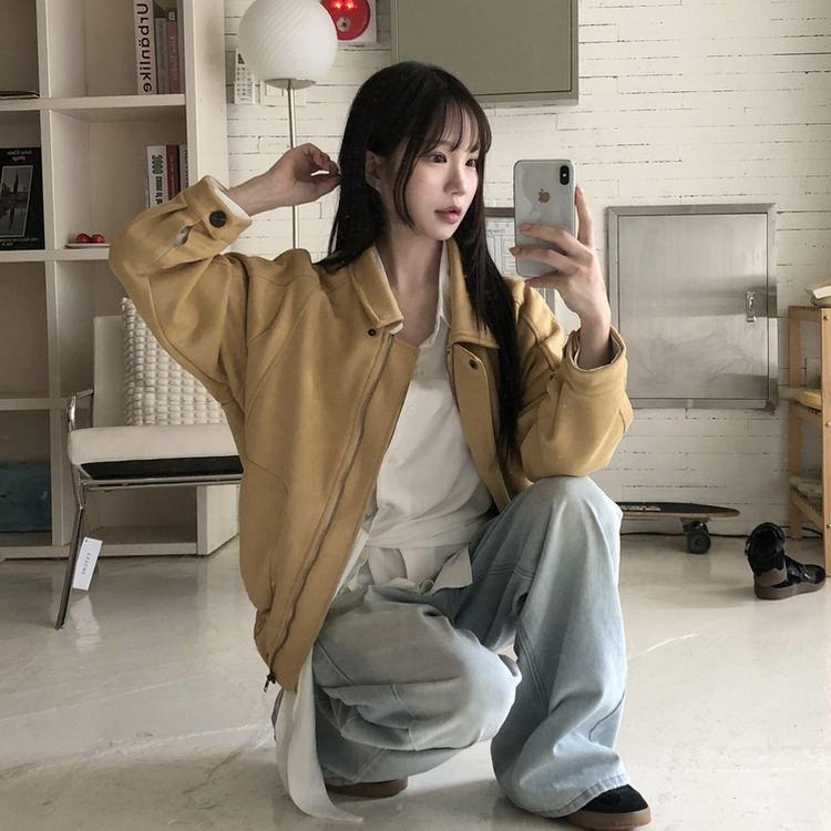 スエードルーズカラージャケット BEIGE