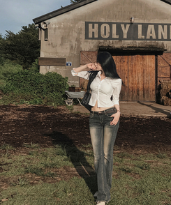 シャーリングライン7分袖シャツ WHITE