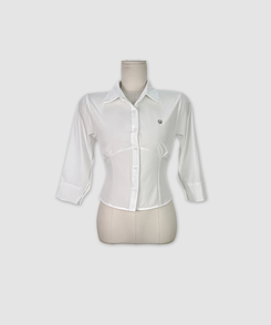 シャーリングライン7分袖シャツ