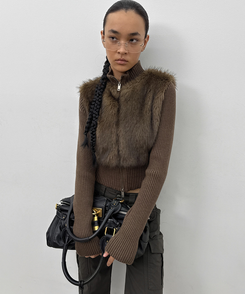 ファーニットジップアップ｜ジャンパー｜韓国ファッション通販 SONA