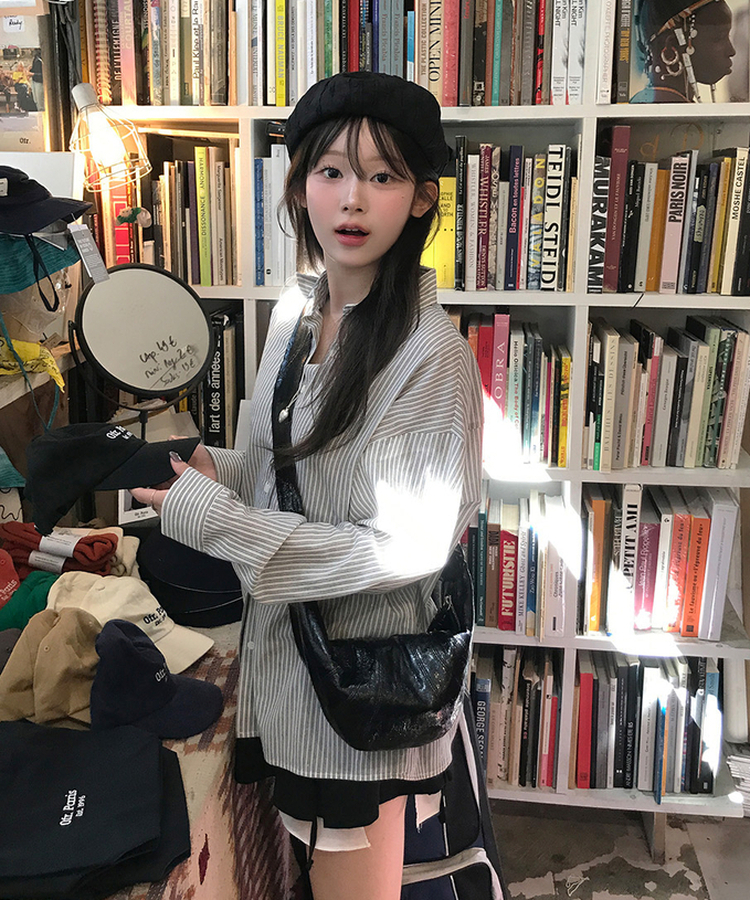 SOERTE 半袖ストライプシャツ アイボリー　サイズ1 SOERTE 半袖ストライプシャツ アイボリー サイズ1 SOERTE 半袖